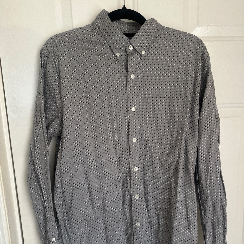Large Grey American Eagle Button Down